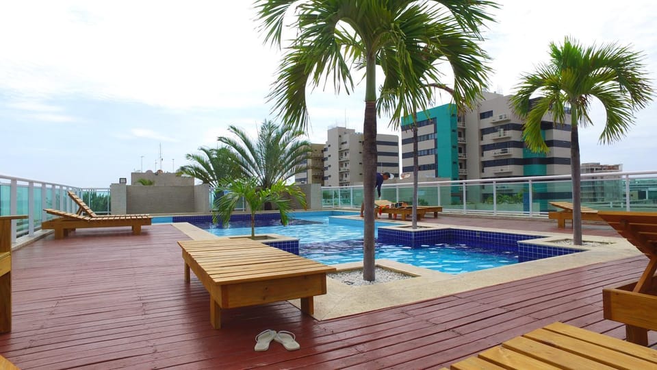 Property building, Day, View (from property/room), Pool view, Swimming pool, sunbed