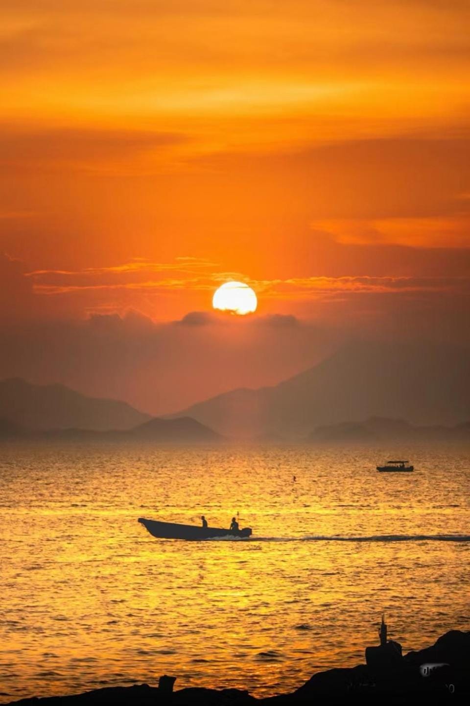Natural landscape, Sea view, Sunset