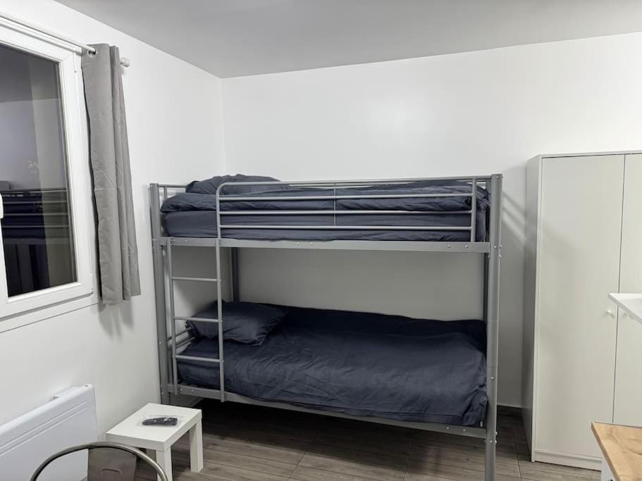 Bed, Photo of the whole room, Bedroom, bunk bed, wardrobe