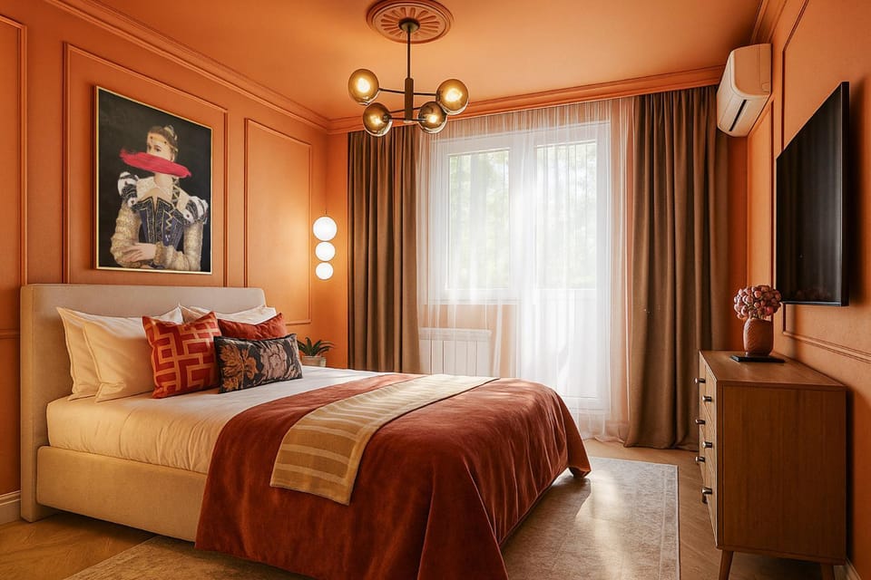 Bed, TV and multimedia, Photo of the whole room, Bedroom