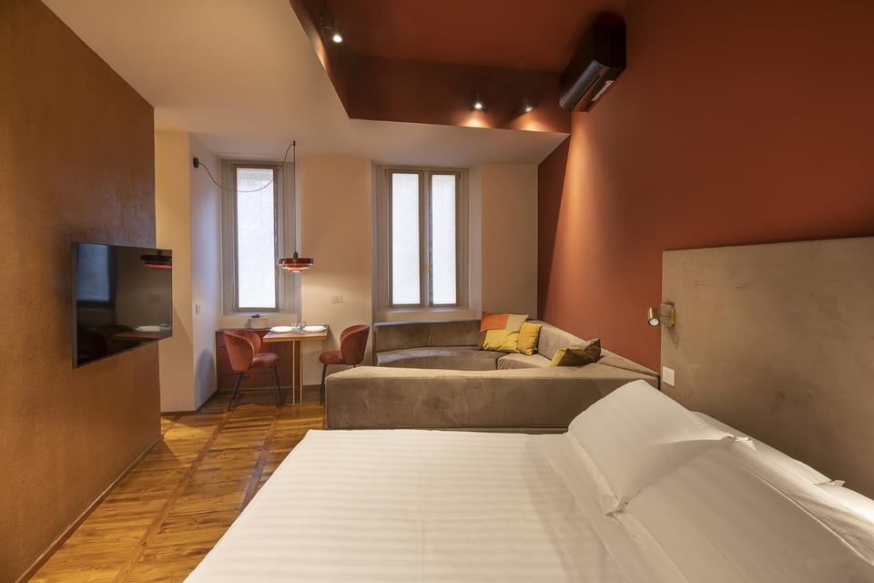 Bed, Living room, Bedroom