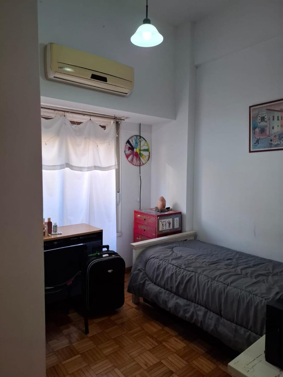 Bed, Bedroom, air conditioner