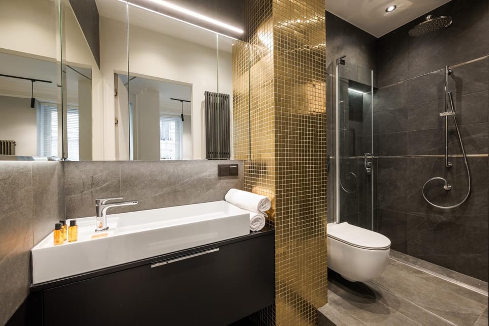 Shower, Toilet, Bathroom, towels