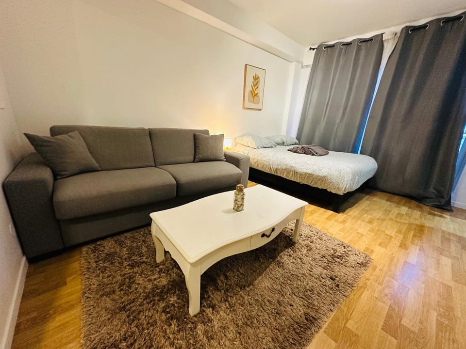 Bed, Living room, Photo of the whole room