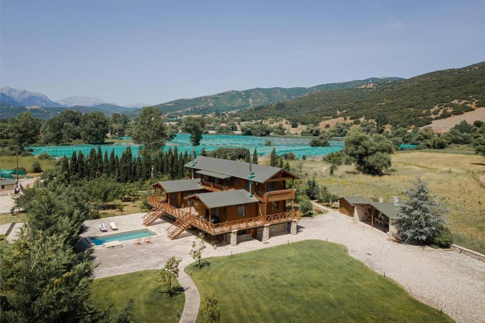 Property building, Spring, Day, Natural landscape, Bird's eye view, Mountain view