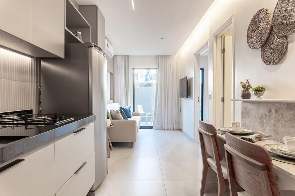 Kitchen or kitchenette, Living room, Seating area, Dining area, Area and facilities