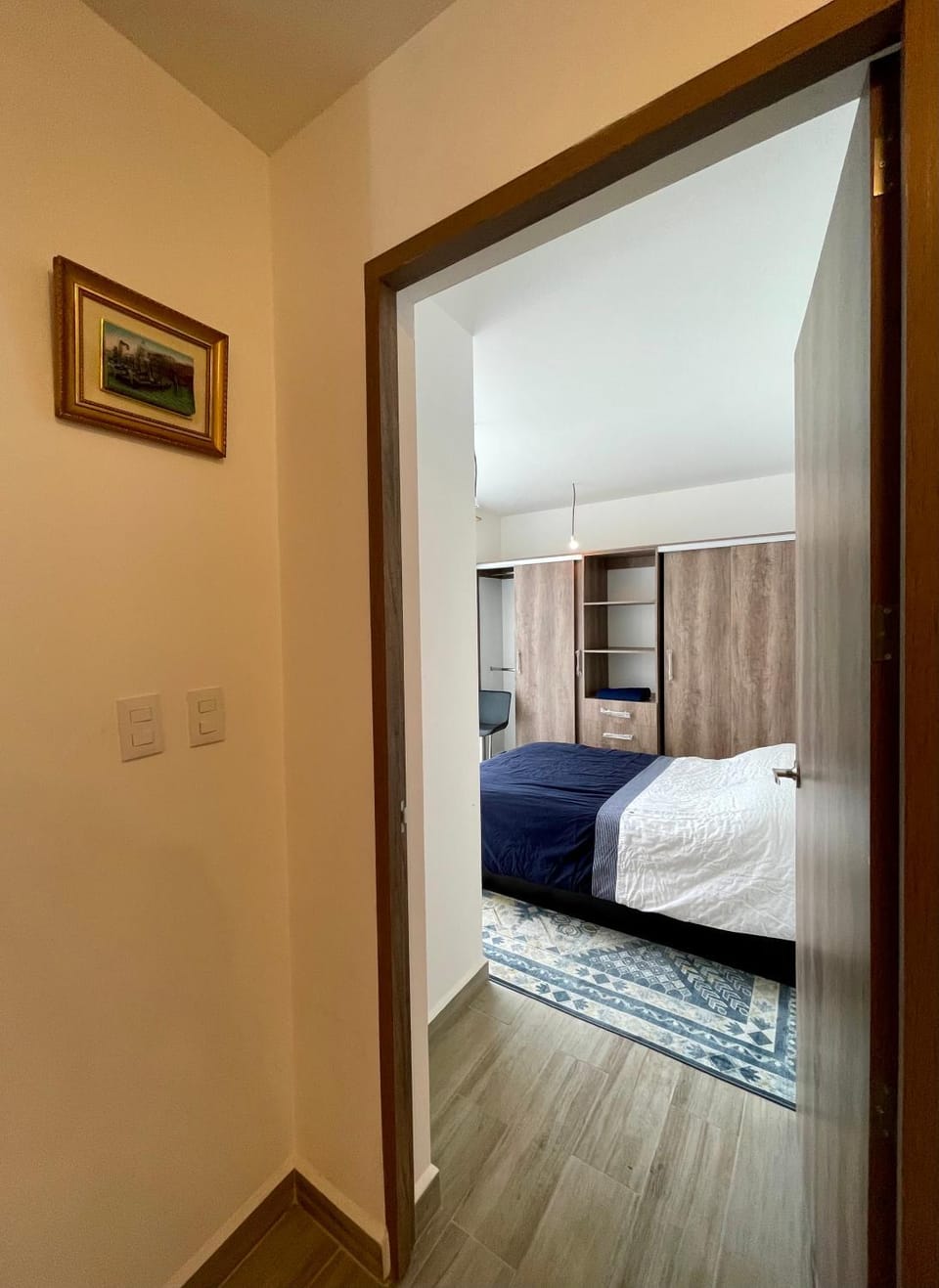 Bed, Photo of the whole room, Bedroom, wardrobe