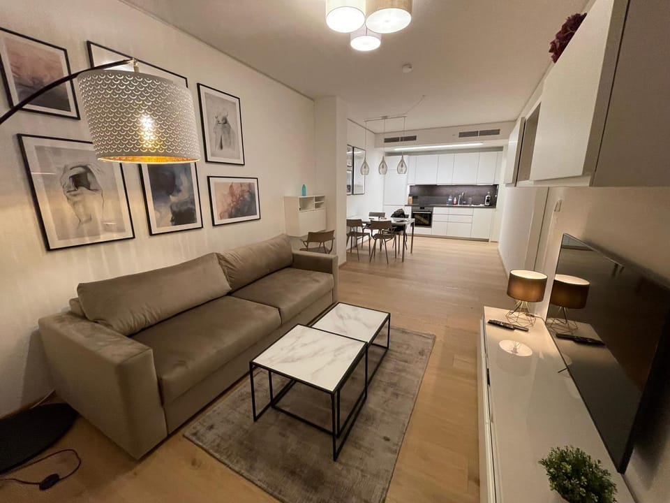 Kitchen or kitchenette, Living room, Seating area