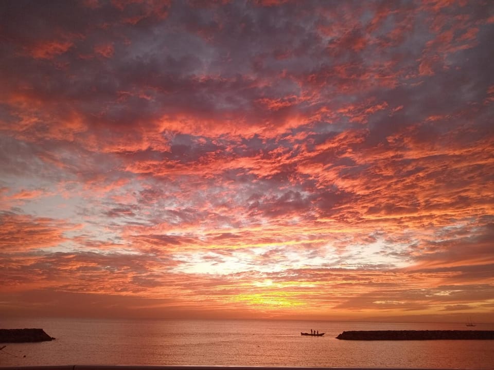 Natural landscape, Sea view, Sunset