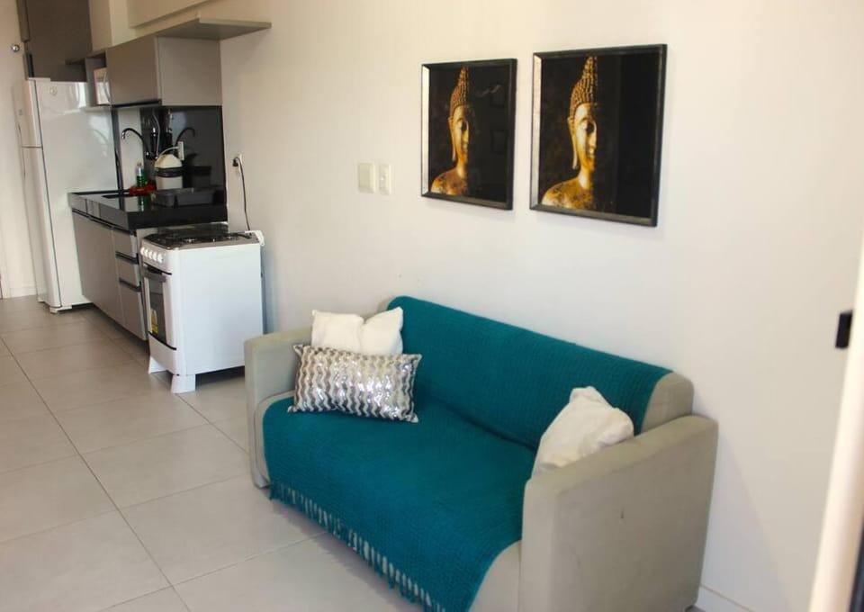 Kitchen or kitchenette, Living room, Seating area, stove