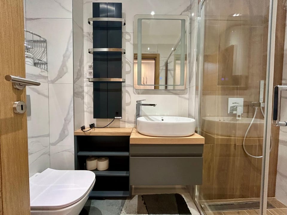 Shower, Toilet, Bathroom, towels
