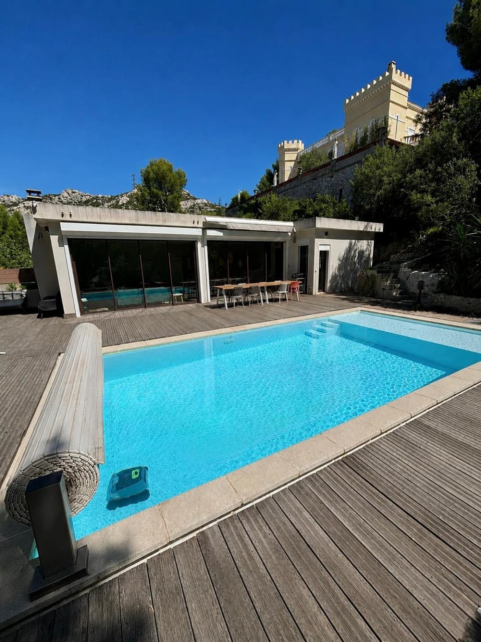 Property building, Patio, Swimming pool