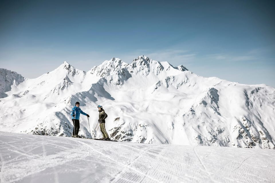 Natural landscape, Winter, Skiing, Mountain view