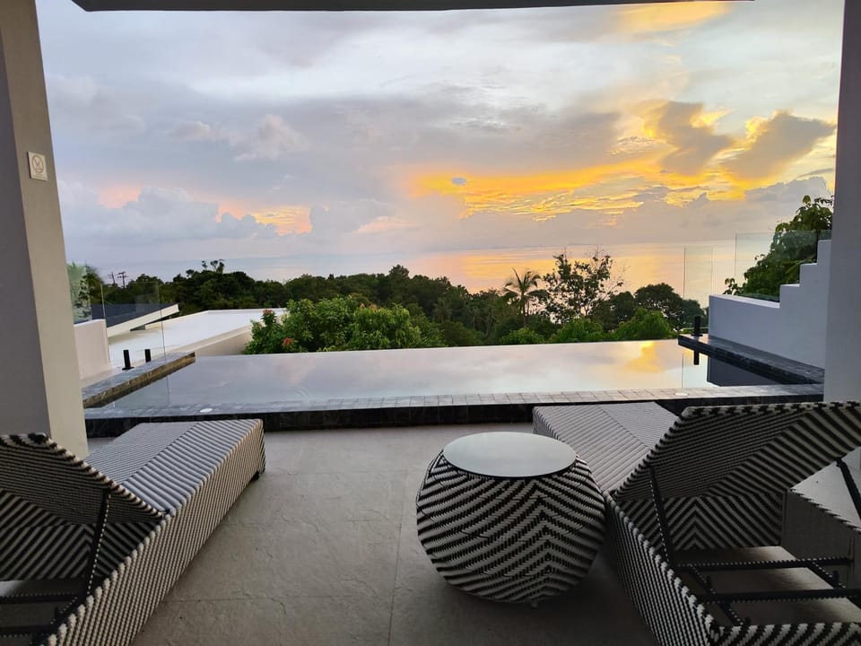 Patio, Balcony/Terrace, Sea view, Sunset