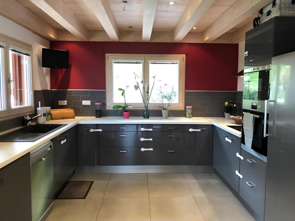 Coffee/tea facilities, Kitchen or kitchenette, dishwasher, stove, toaster