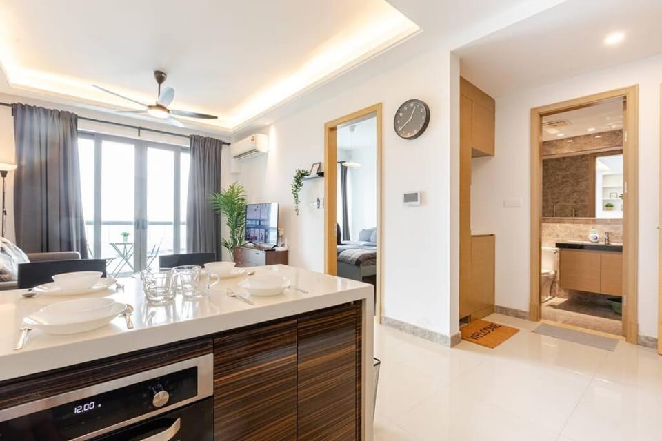 SeaView R&F 4pax-1BR 10mis to CIQ JBSentral CitySquare Apartment in Johor Bahru