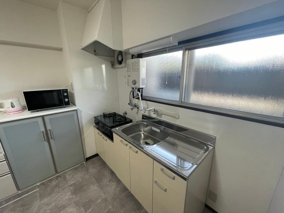 Kitchen or kitchenette, oven, stove