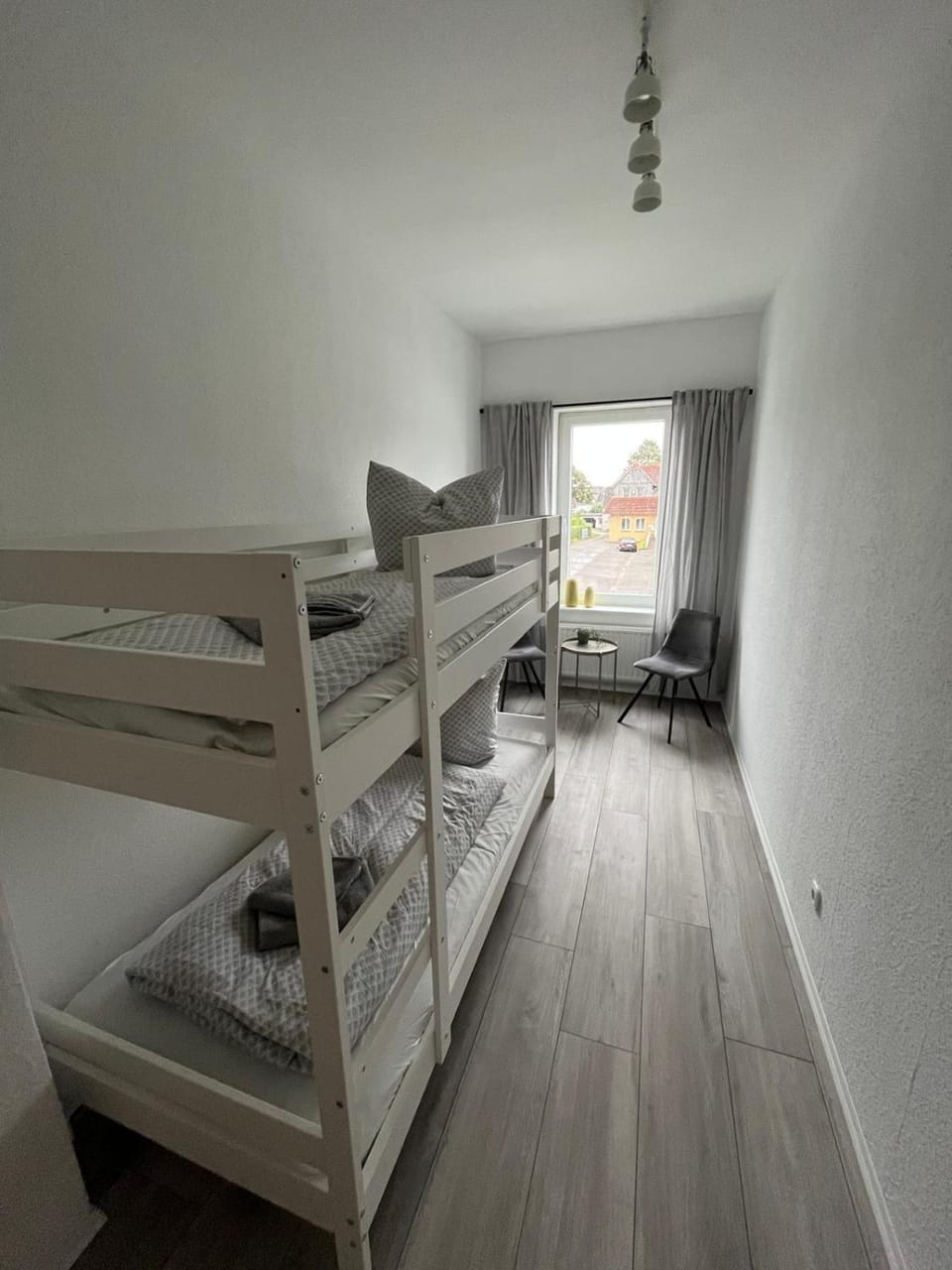 Photo of the whole room, bunk bed