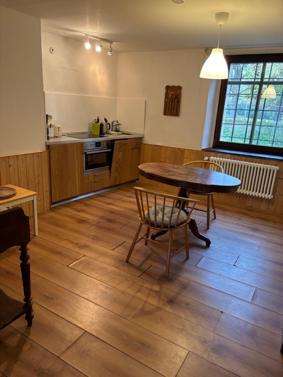 Kitchen or kitchenette, Dining area, stove