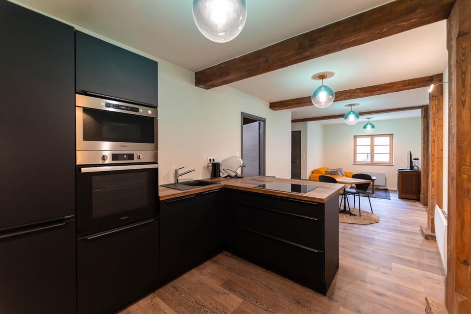 Kitchen or kitchenette, Dining area, oven, stove
