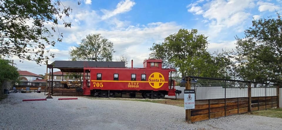 Unique Santa Fe Caboose Experience House in Brownwood