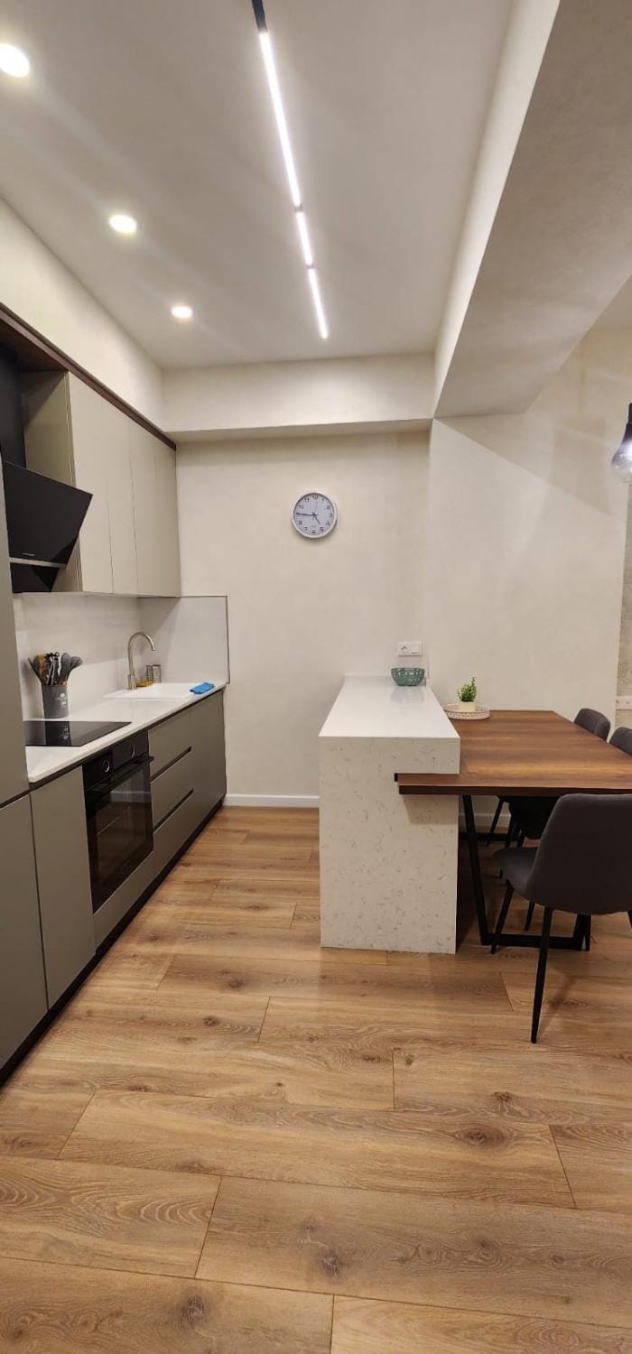 Kitchen or kitchenette, Dining area, oven, stove, kitchen