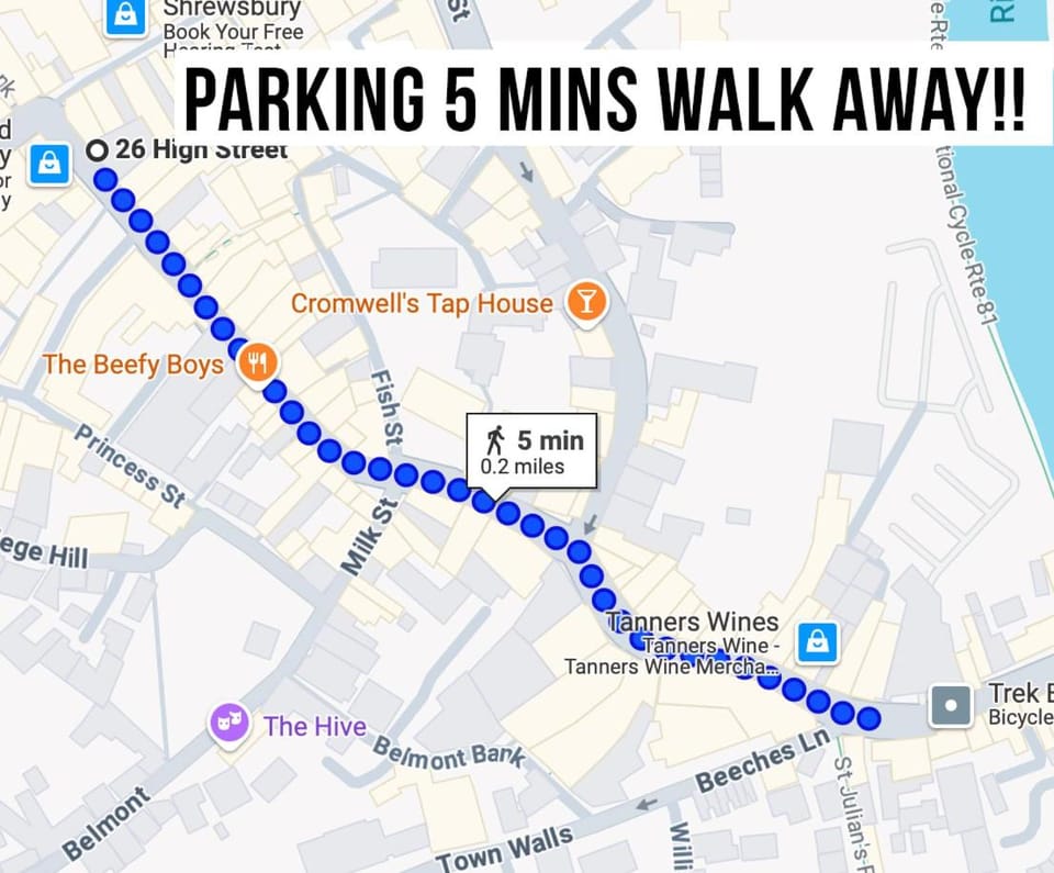 2 Bed Apartment Overlooking the Square Step Out to Shops & Dining Apartment in Shrewsbury