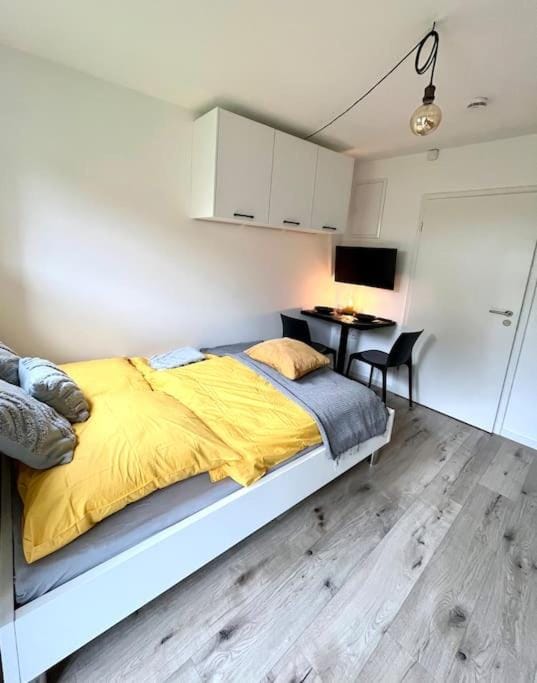 Bed, TV and multimedia, Living room, Photo of the whole room, Seating area, Bedroom