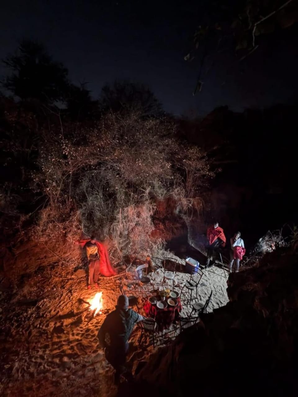 Night, People, Natural landscape, Activities, group of guests