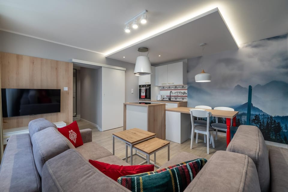 Kitchen or kitchenette, Living room, kitchen