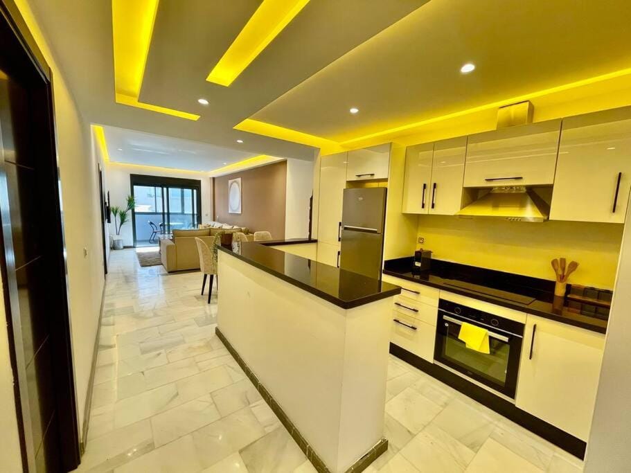 Kitchen or kitchenette, oven, stove