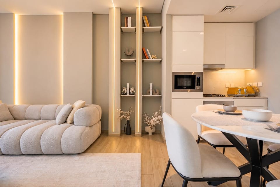 Kitchen or kitchenette, Living room, Dining area