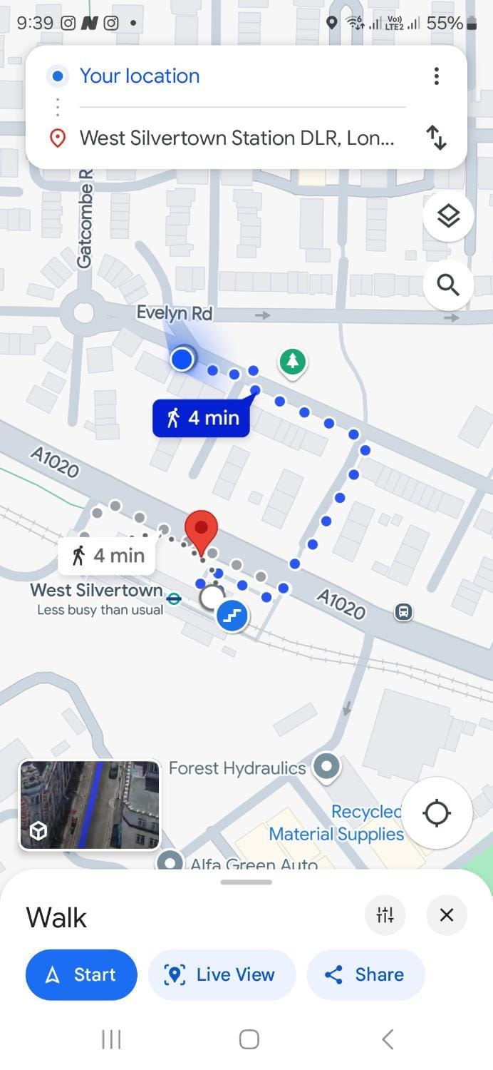 Text overlay, City view