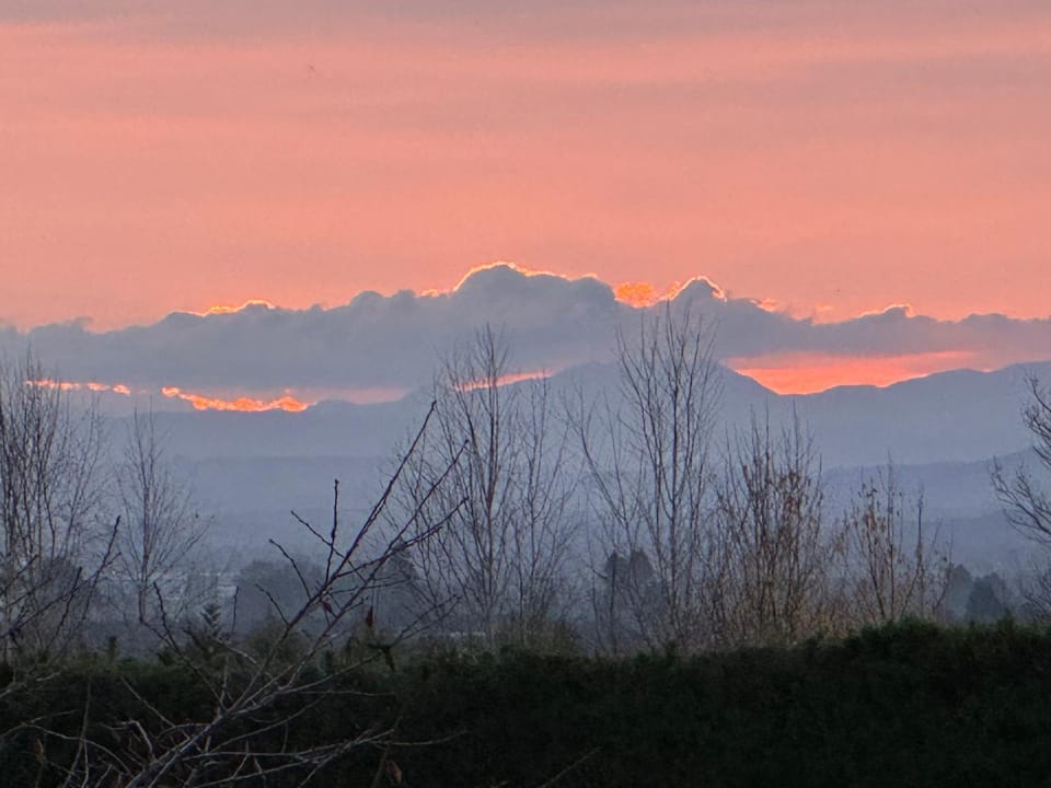 Day, Natural landscape, Mountain view, Sunset