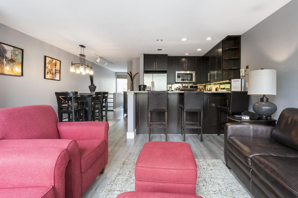 Kitchen or kitchenette, Living room, Dining area