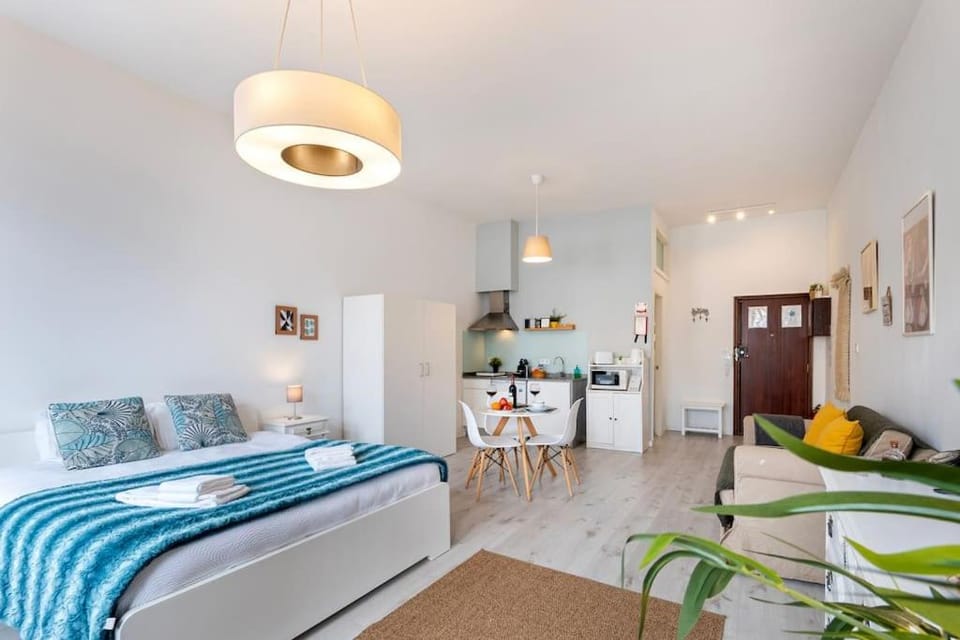 Bed, Kitchen or kitchenette, Living room, Photo of the whole room, Seating area, Dining area, Bedroom