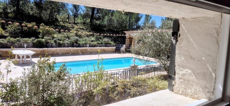 Spring, Day, Natural landscape, Garden, Garden view, Pool view, Swimming pool