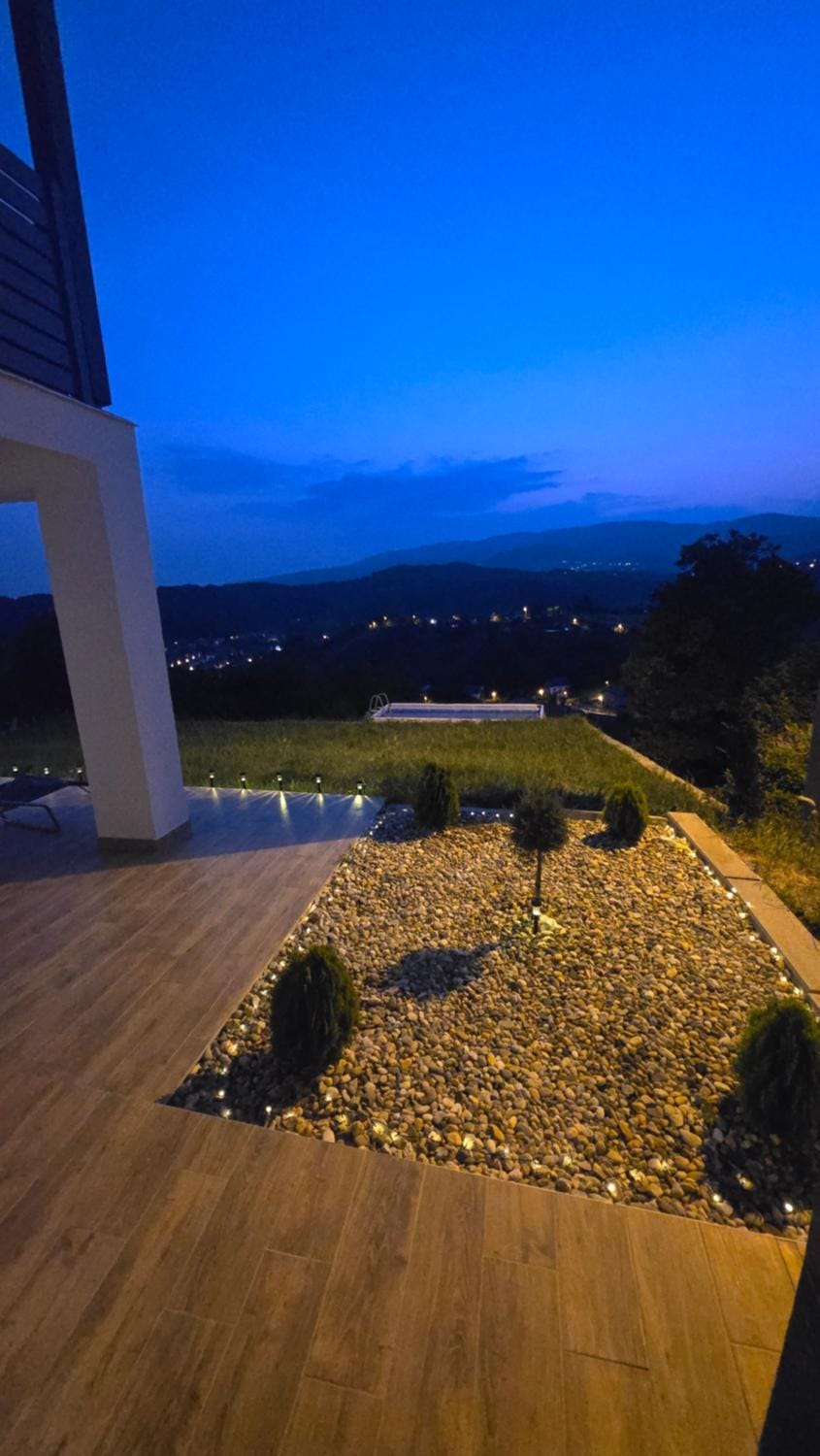 Night, Natural landscape, Pool view, Swimming pool