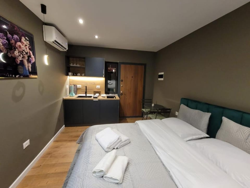 Bed, Kitchen or kitchenette, Bedroom, air conditioner