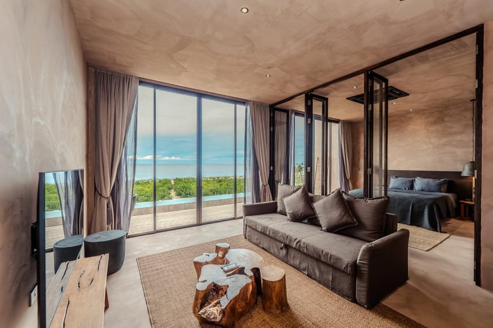 Natural landscape, TV and multimedia, Living room, Seating area, Sea view