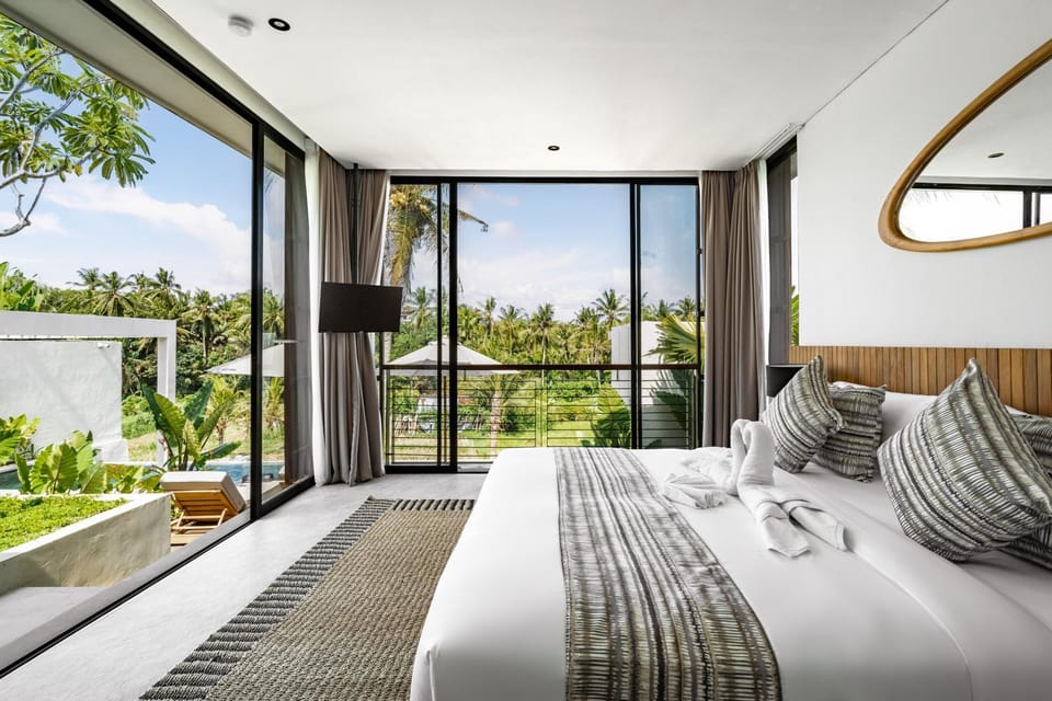Bed, TV and multimedia, View (from property/room), Balcony/Terrace, Bedroom, air conditioner