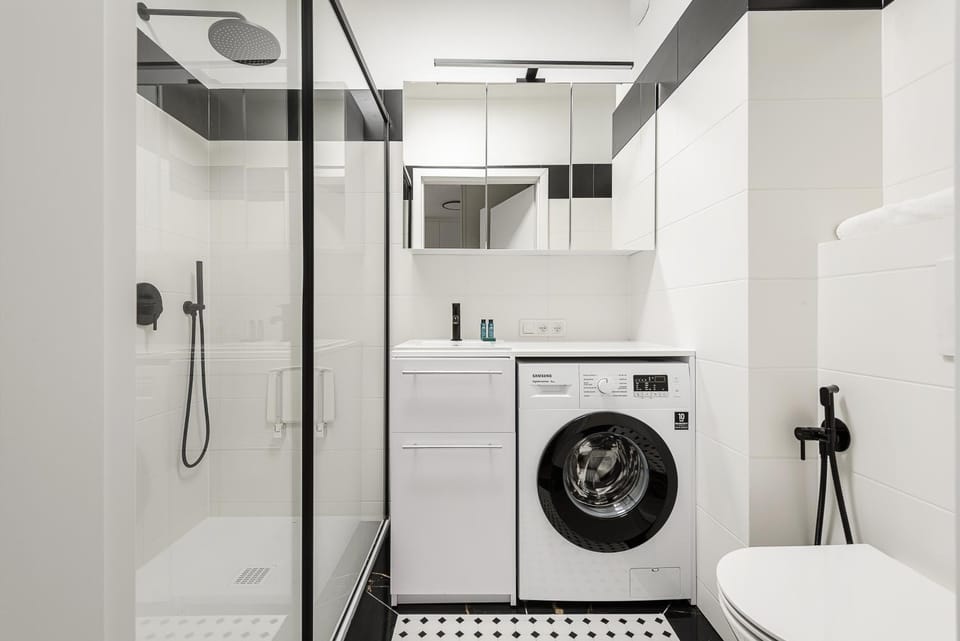 Shower, Bathroom, washing machine