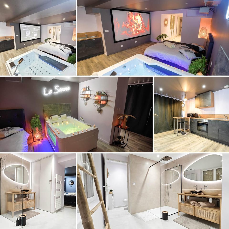 Suite de luxe Balnéo et Cinéma Le Saona Apartment in Auvergne-Rhône-Alpes