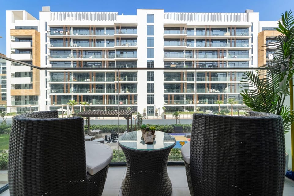 Property building, Patio, Day, View (from property/room), Balcony/Terrace, Living room, Seating area