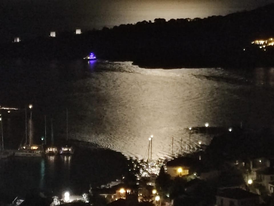 Night, Natural landscape, Sea view
