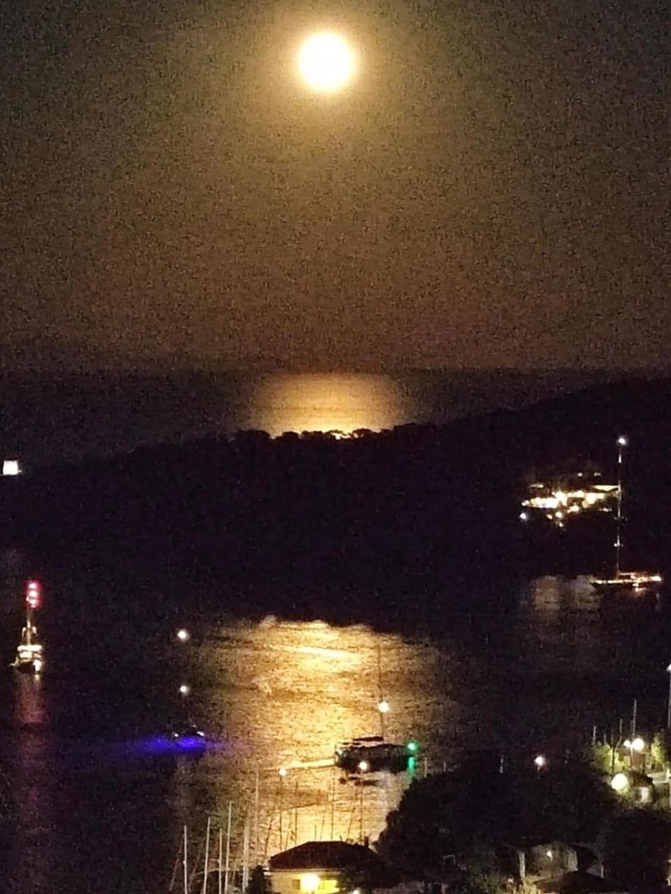 Night, Natural landscape, Lake view