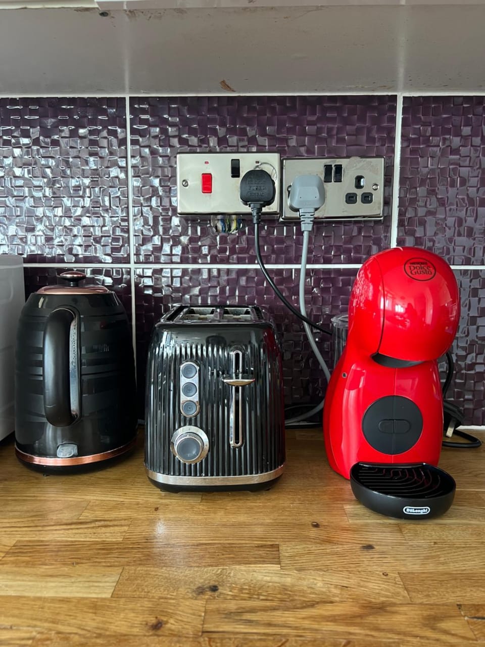 Kitchen or kitchenette, toaster
