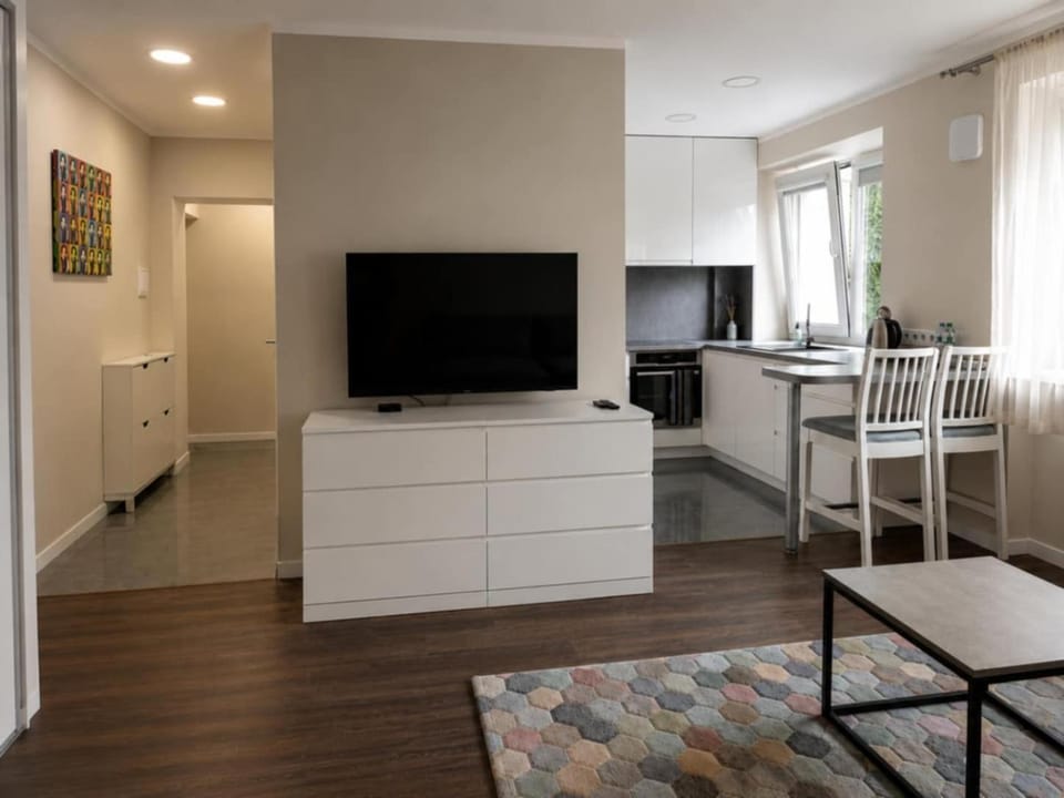 TV and multimedia, Kitchen or kitchenette, Living room, Seating area, Dining area