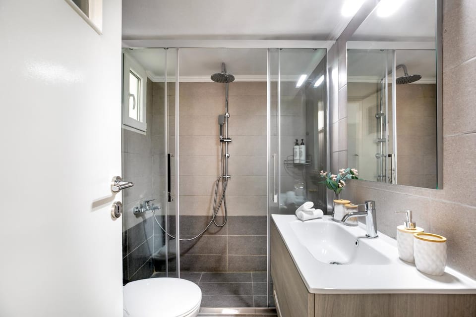 Shower, Toilet, Bathroom, towels