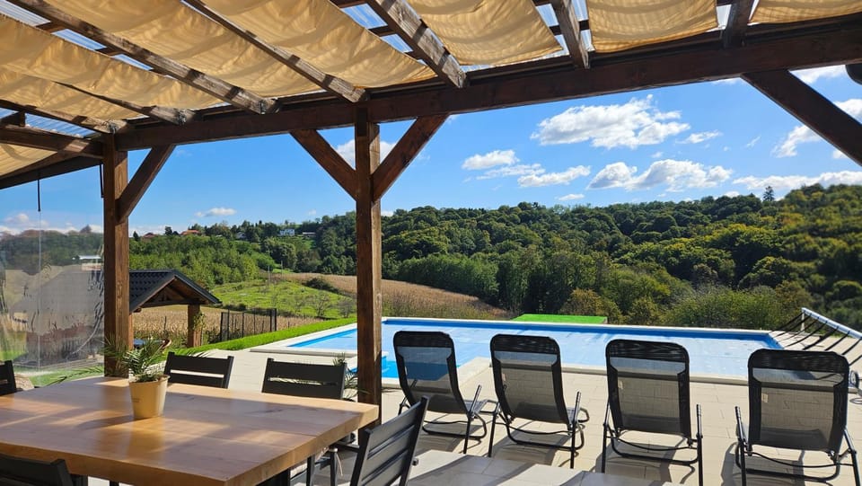 Patio, Natural landscape, View (from property/room), Balcony/Terrace, Pool view, Swimming pool